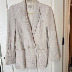 Zadig & Voltaire Pale Cream Leather Jacket